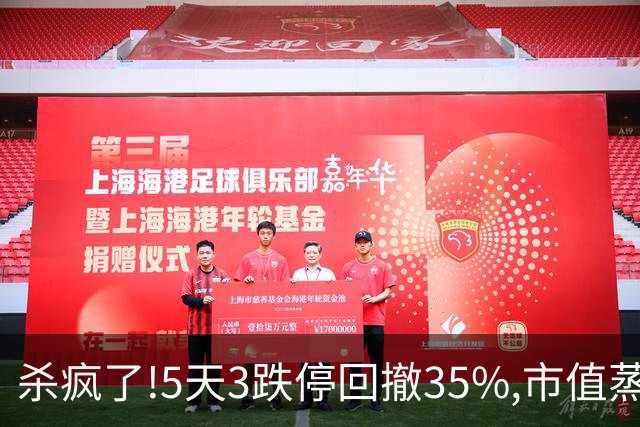 杀疯了!5天3跌停回撤35%,市值蒸发超43亿，8.6万股民全套！